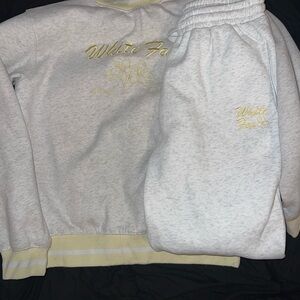 white fox sweat set